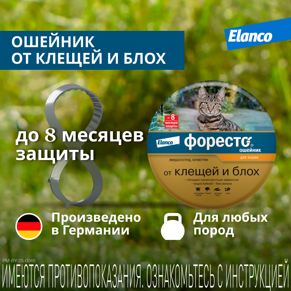 Foresto ошейник инсектоакарицидный для кошек, 38 см