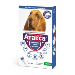 Атакса капли инсектоакарицидные для собак более 25 кг, 1 пипетка