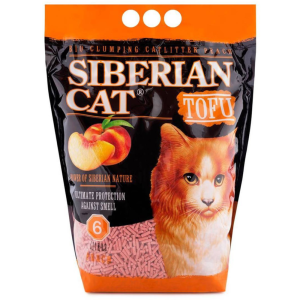 Наполнитель Сибирская кошка Tofu, персик, 6 л