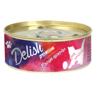 Delish Premium консервы для котят, мясное ассорти, 100 г