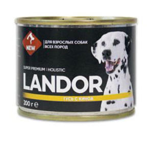 Landor консервы для собак, гусь с киноа, 200 г