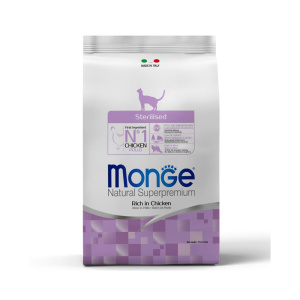 Monge Cat сухой корм для стерилизованных кошек, курица, Sterilized, 1,5 кг