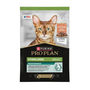Pro Plan конс. пауч д/к стерилизованных 85 г лосось кусочки в соусе
