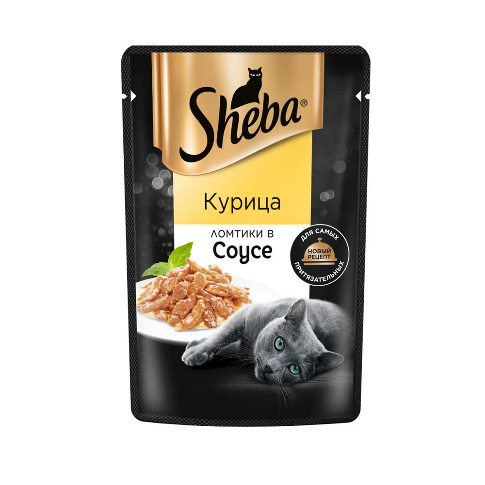 Sheba консервы для кошек, пауч, курица в соусе, 75 г<