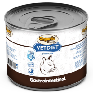 Organic Choice Vet Gastrointestinal консервы для кошек, профилактика болезней ЖКТ, 240 г