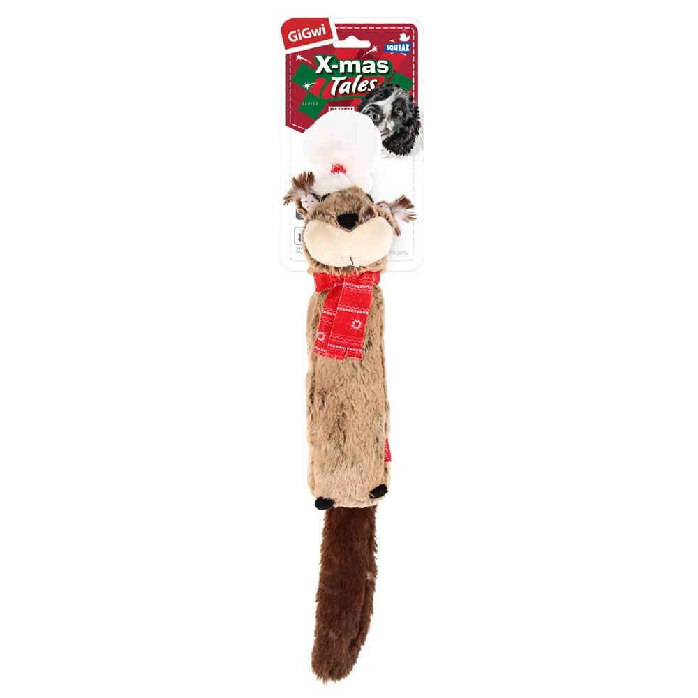 GiGwi Игрушка для собак "Белка" с большой пищалкой, 32 см<