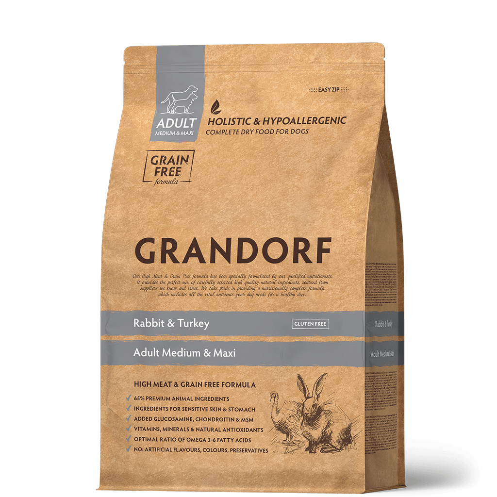 Grandorf сухой корм для собак средних и крупных пород, кролик с индейкой, 10 кг<