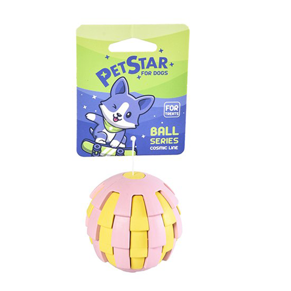 Pet Star Игрушка для собак "Мяч для лакомств", термопластичная резина, 6,5 см<