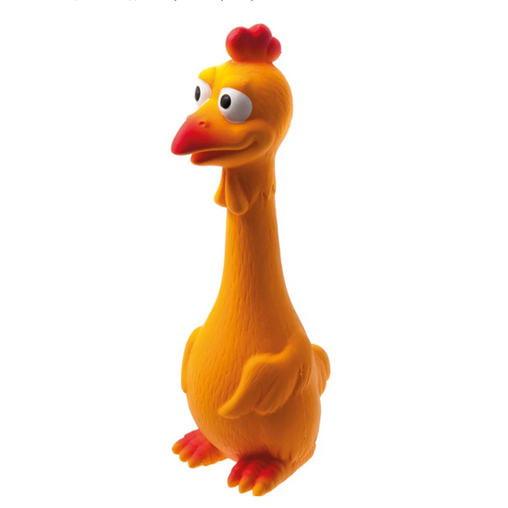 ZooOne Игрушка для собак "Цыплёнок со звуком", латекс, 20,5 см<