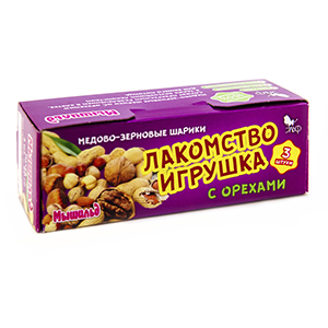 Эльф Медово-зерновые шарики для грызунов с орехами, 60 г, 3 шт