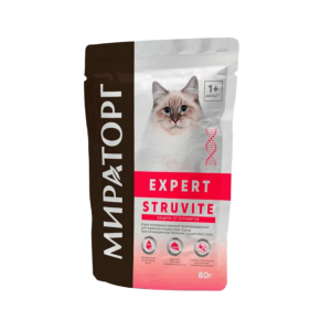Мираторг Expert ветеринарные консервы для кошек, Струвит, при заболевании мочевыводящих путей, 85 г