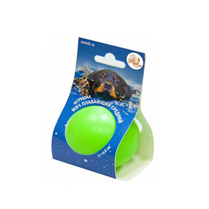 Зооник Игрушка для собак "Мяч плавающий", салатовый, 6,8 см