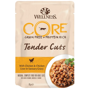 Wellness Core консервы для кошек, курица с печенью в соусе, 85 г