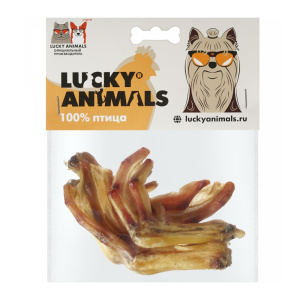 Lucky Animals лакомство для собак Лапы Утиные, 4 шт