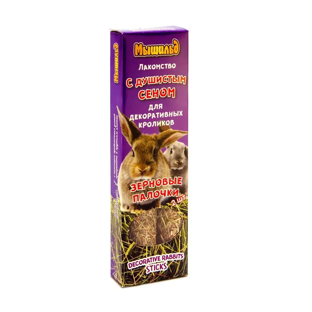 Эльф Зерновые палочки для кроликов с душистым сеном, 120 г, 2 шт<