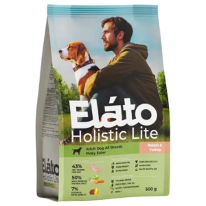 Сухой корм Elato (Элато) Holistic Lite для собак всех пород привередливых к еде, кролик с индейкой, 500 г