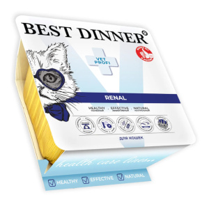 Best Dinner Vet Profi Renal ветеринарная диета для кошек при заболевании почек, паштет с ягненком, 100 г