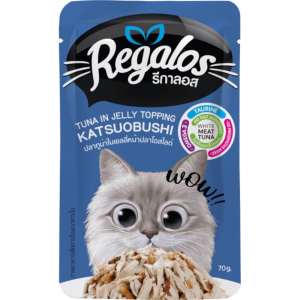 Regalos консервы для кошек, тунец с кацуобуси в желе, 70 г