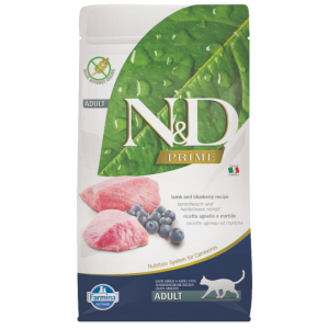 Farmina N&D Prime сухой корм для взрослых кошек, ягненок с черникой, Adult Lamb&Blueberry, 1,5 кг