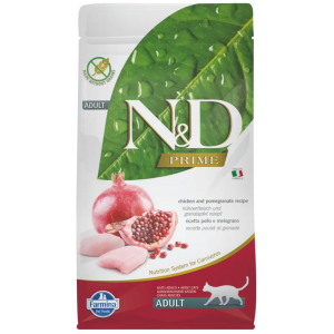 Farmina N&D Prime сухой корм для взрослых кошек, курица с гранатом, Adult Chicken & Pomegranate, 1,5 кг