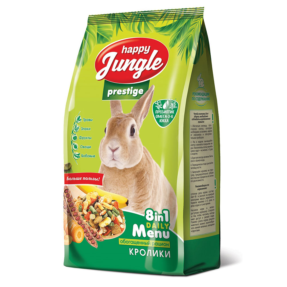 Happy Jungle Prestige Корм для кроликов, 500 г<