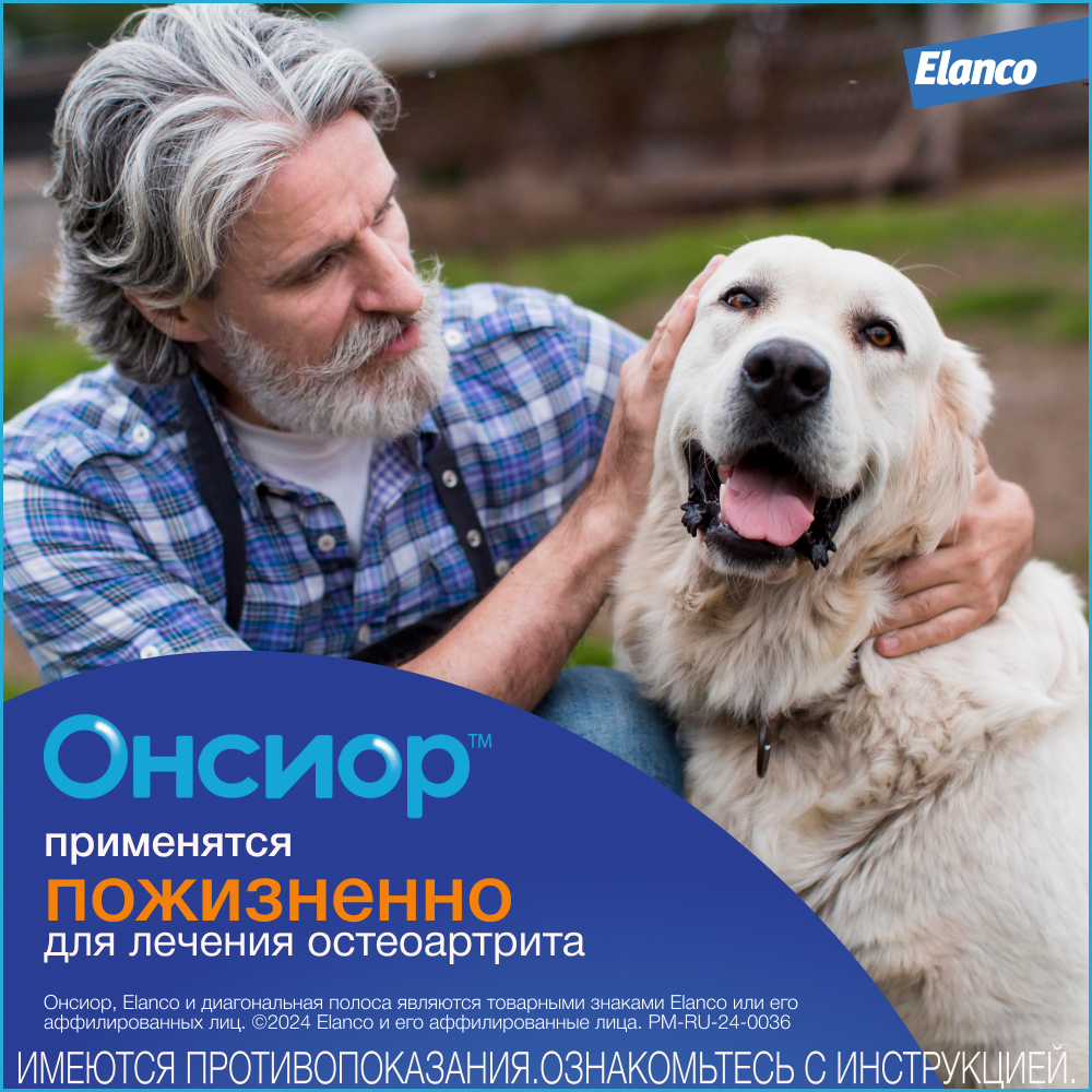 Онсиор противовоспалительный препарат для собак, 1 блистер, 40 мг