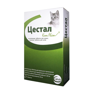 Ceva Цестал Кэт жевательные таблетки антигельминтные для кошек, 1 таблетка х 4 кг