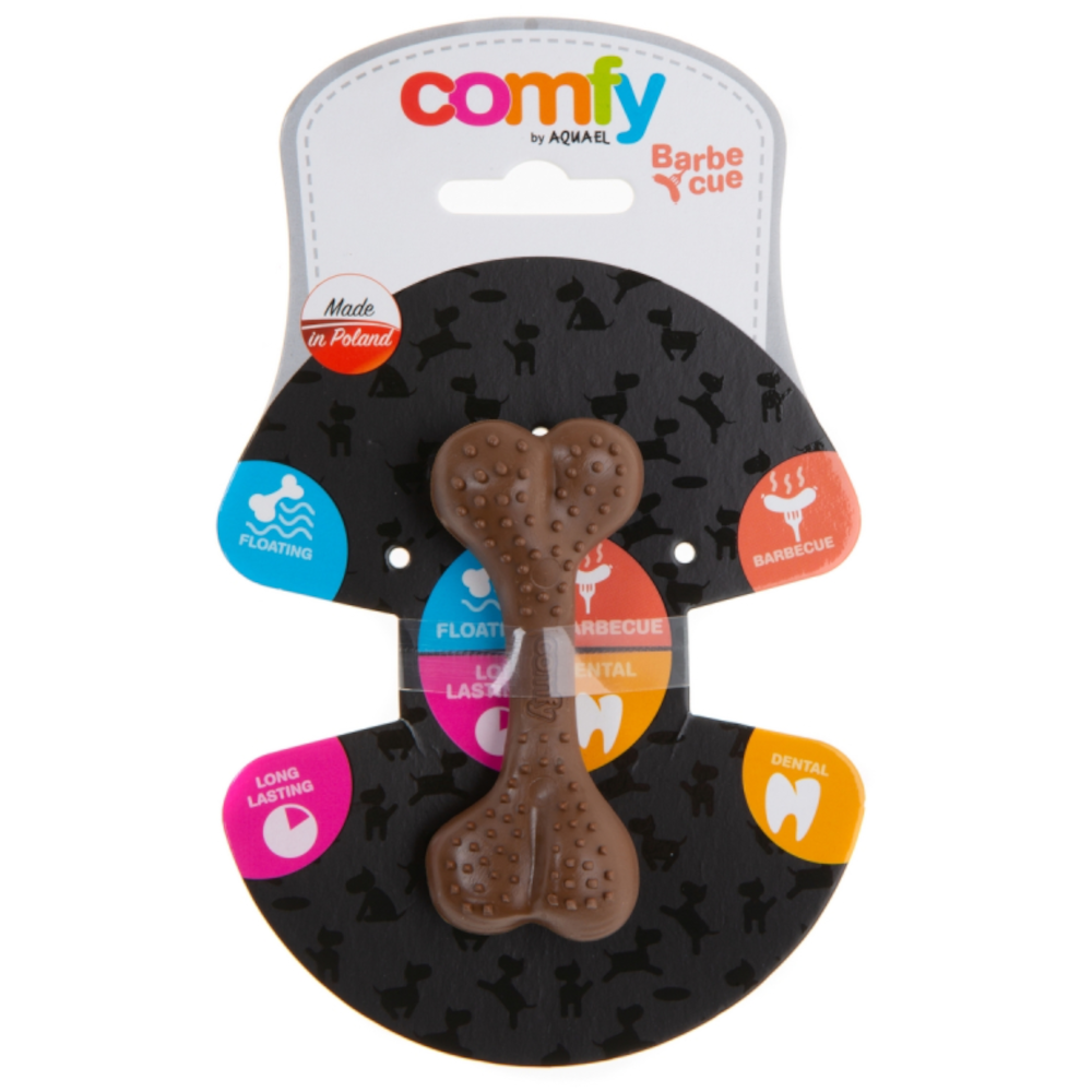 Comfy игрушка для собак Barbecue bone brown косточка, 16,5 см<