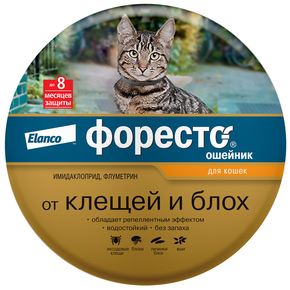 Foresto ошейник инсектоакарицидный для кошек, 38 см<