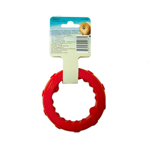 Зооник Игрушка для собак "Кольцо плавающее", красное, 11 см
