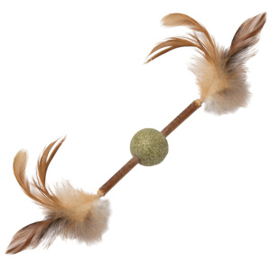 Triol Игрушка для кошек Natural "Шарик с перьями" 20 см, мататаби