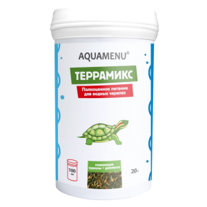 Aquamenu Террамикс высокопитательная смесь кормов для водных черепах, 100 мл