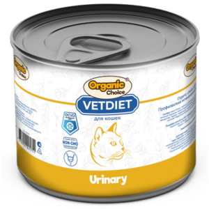 Organic Choice Vet Urinary консервы для кошек, профилактика МКБ, 240 г
