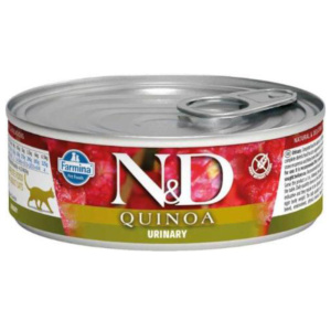 Farmina N&D Quinoa консервы для взрослых кошек, профилактика МКБ, Urinary, 80 г