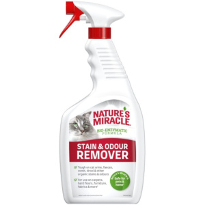 8 in 1 Nature`s Miracle NM154433 уничтожитель пятен и запаха кошачьих меток, 709 мл