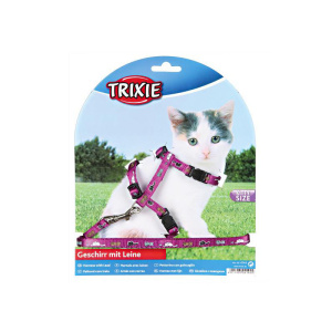 Trixie Шлейка с поводком для котят, 8 мм, 21-32 см