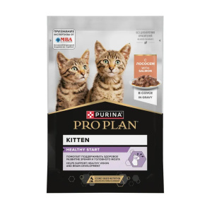 Pro Plan конс. пауч д/котят 85 г лосось кусочки в соусе