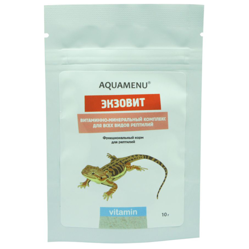 Aquamenu Экзовит витаминно-минеральный комплекс для всех видов рептилий, 10 г<