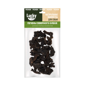 Lucky Bits лакомство для собак Печень оленя, 50 г