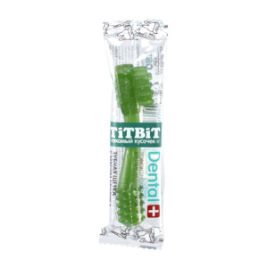 TitBit Dental Plus лакомство для собак мелких пород, зубная щетка с кроликом