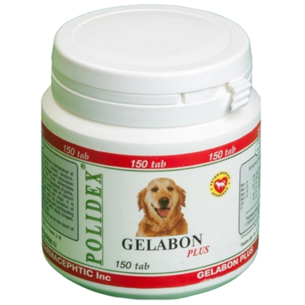 Polidex Gelabon plus добавка для суставов собак, 150 таблеток<
