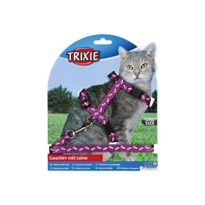Trixie Шлейка с поводком для кошек, 10 мм, 35-45 см