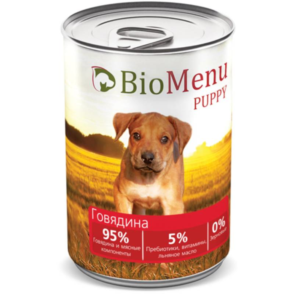 BioMenu консервы для щенков всех пород, говядина, 410 г<
