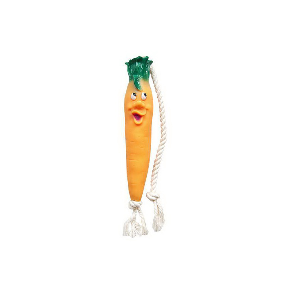 Зооник Игрушка для собак "Морковь на веревке", 21 см<
