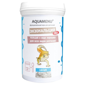 Aquamenu Экзокальций+D3 минеральная добавка c витамином D3 для всех видов рептилий, 100 мл 