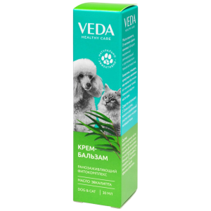 Veda Крем-Бальзам для лап с ранозаживляющим фитокомплексом и маслом эвкалипта, 30 мл