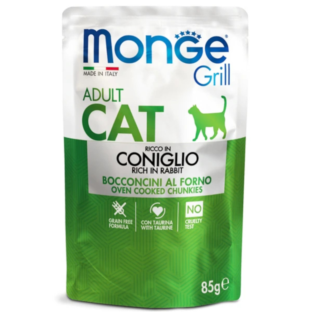 Monge Cat Grill Влажный корм для кошек, кролик, 85 г
