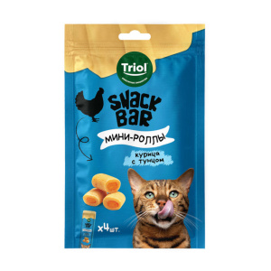 Triol Лакомство для кошек Snack Bar мини-роллы, курица с тунцом, 40 г