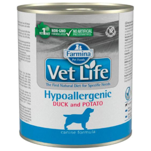 Farmina VL  консервы (паштет) для взрослых собак всех пород с пищевой аллергией, утка с картофелем, Hypoallergenic, 300 г