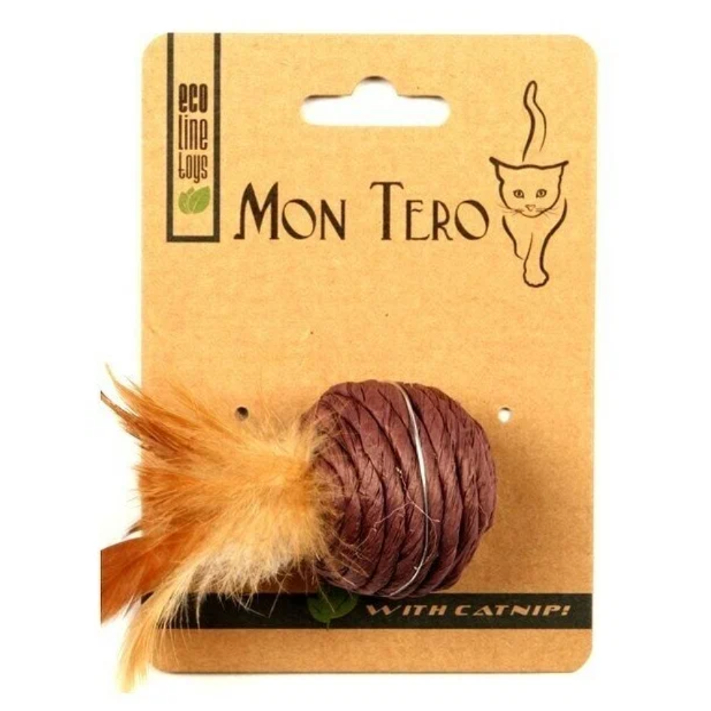 Mon Tero игрушка для кошек "Шар", с кошачьей мятой, фиолетовый<